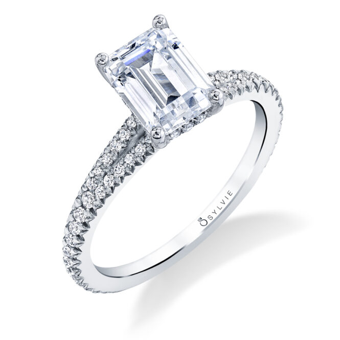 Oval Cut Classic Split Shank Engagement Ring - Romane