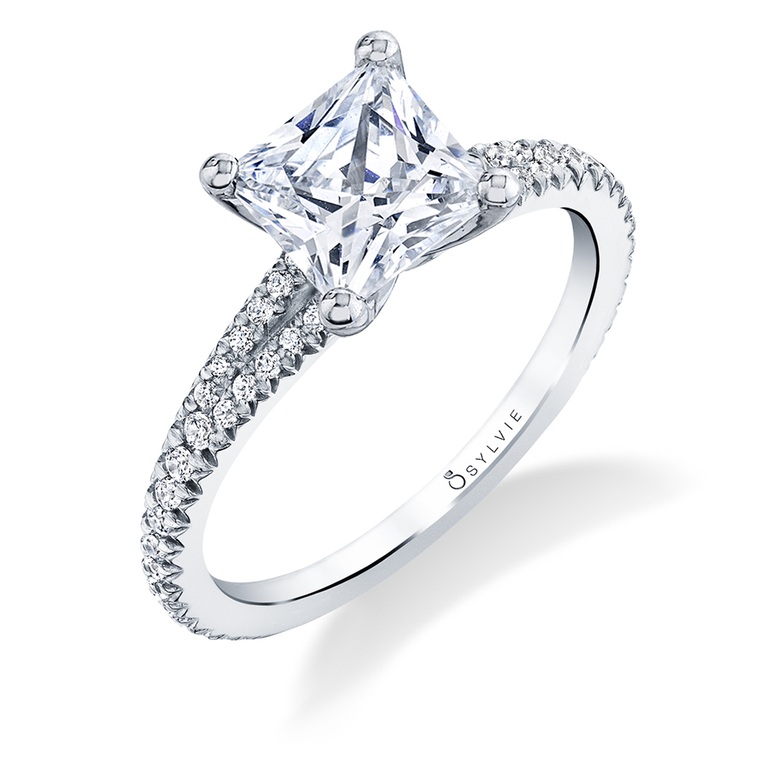 Split shank princess deals cut engagement rings
