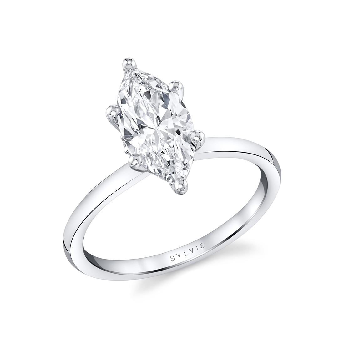 Simple solitaire engagement ring