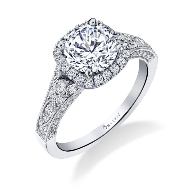 Vintage Inspired Oval Engagement Ring
