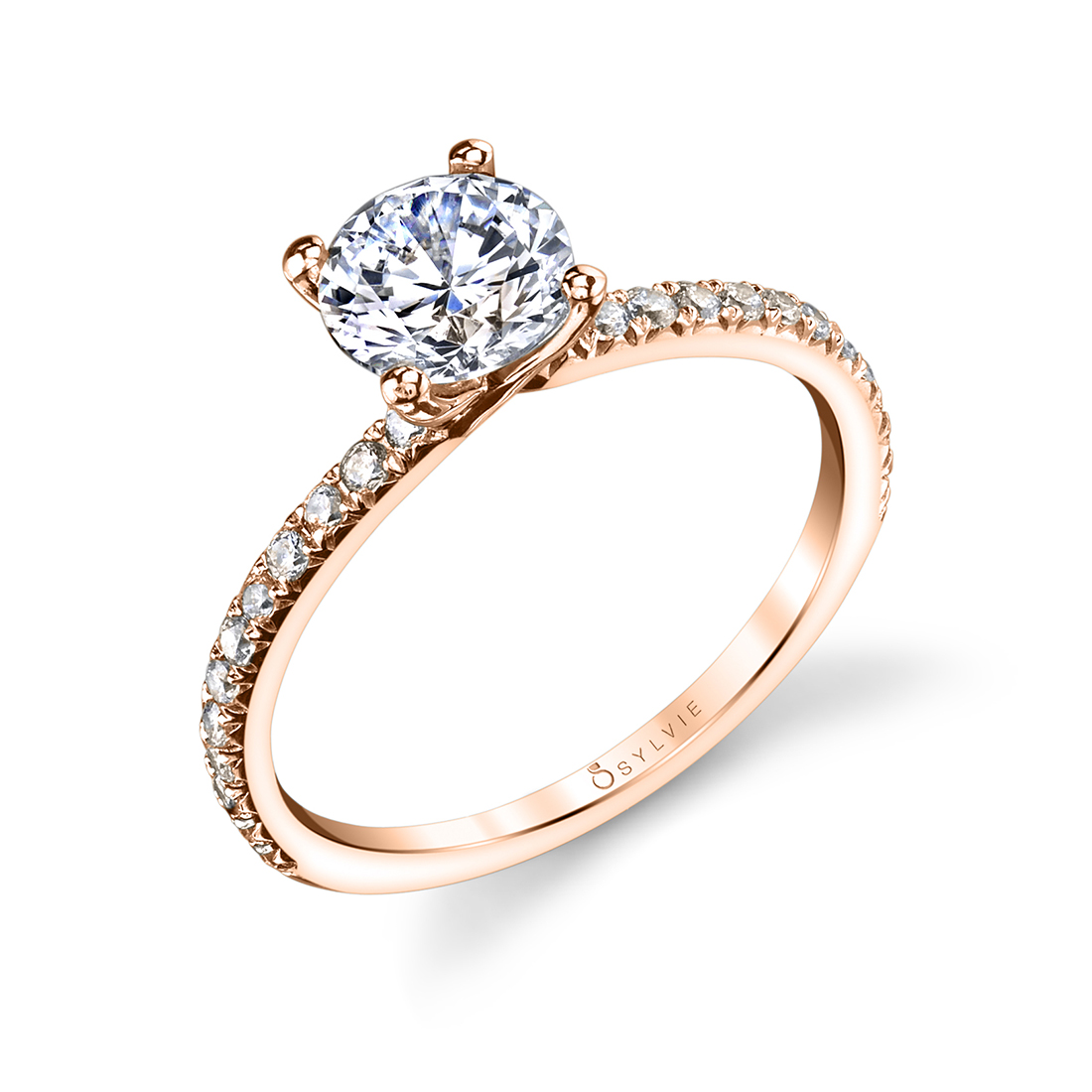 Classic Engagement Ring in rose gold - Benedetta