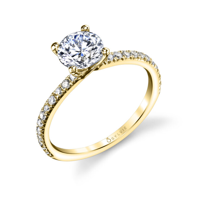Classic Engagement Ring in yellow gold - Benedetta