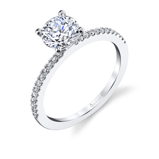 Classic Pave Engagement Ring - Carlotta