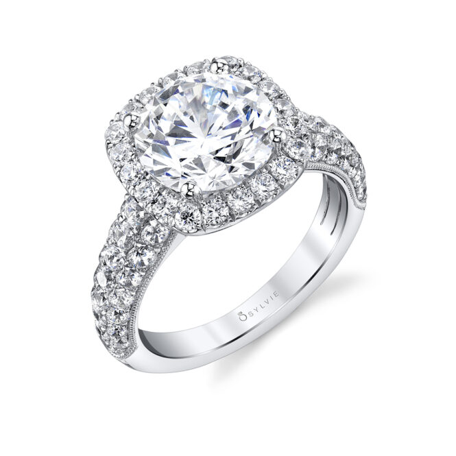 Round Cut Pave Diamond Band - Amara