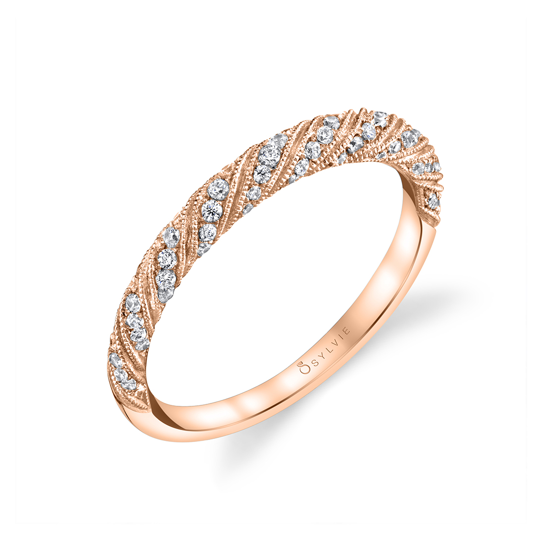 Unique Engagement Ring in Rose Gold