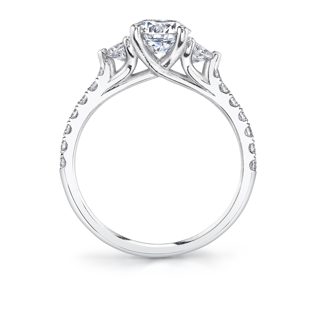 Profile Image of 3 Stone Engagement Ring with Side Stones 