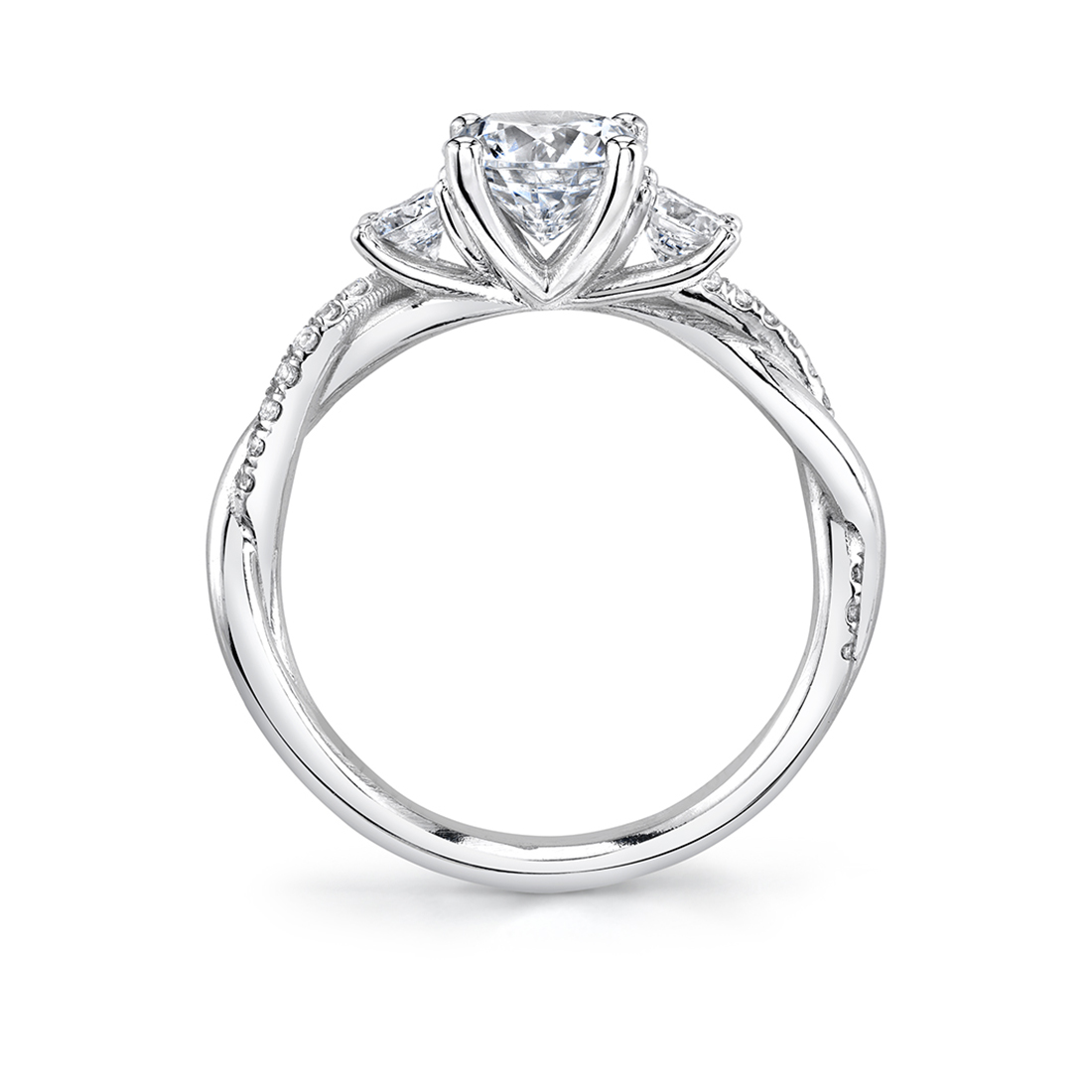 Oval and Kite side stones Diamond Engagement Ring | Reve Diamonds