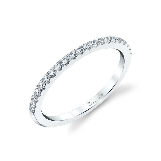 Classic Diamond Band in White Gold