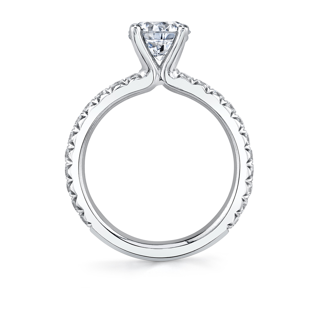 Side view of classic engagement ring - Vanessa