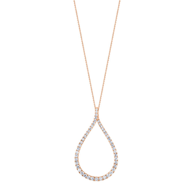 Diamond Hoop Necklace - 