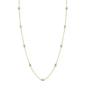 White Gold Diamonds by the Yard Necklace - .25 Carats