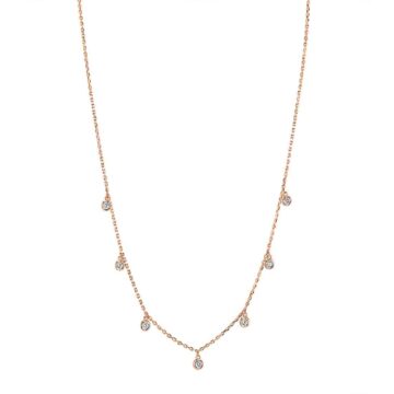 White Gold Diamonds by the Yard Necklace - 1.05 Carats