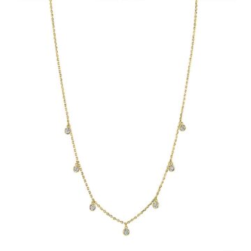 White Gold Diamonds by the Yard Necklace - 0.35 Carats