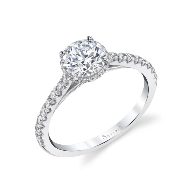 Profile Image of Hidden Halo Engagement Ring - Harmonie