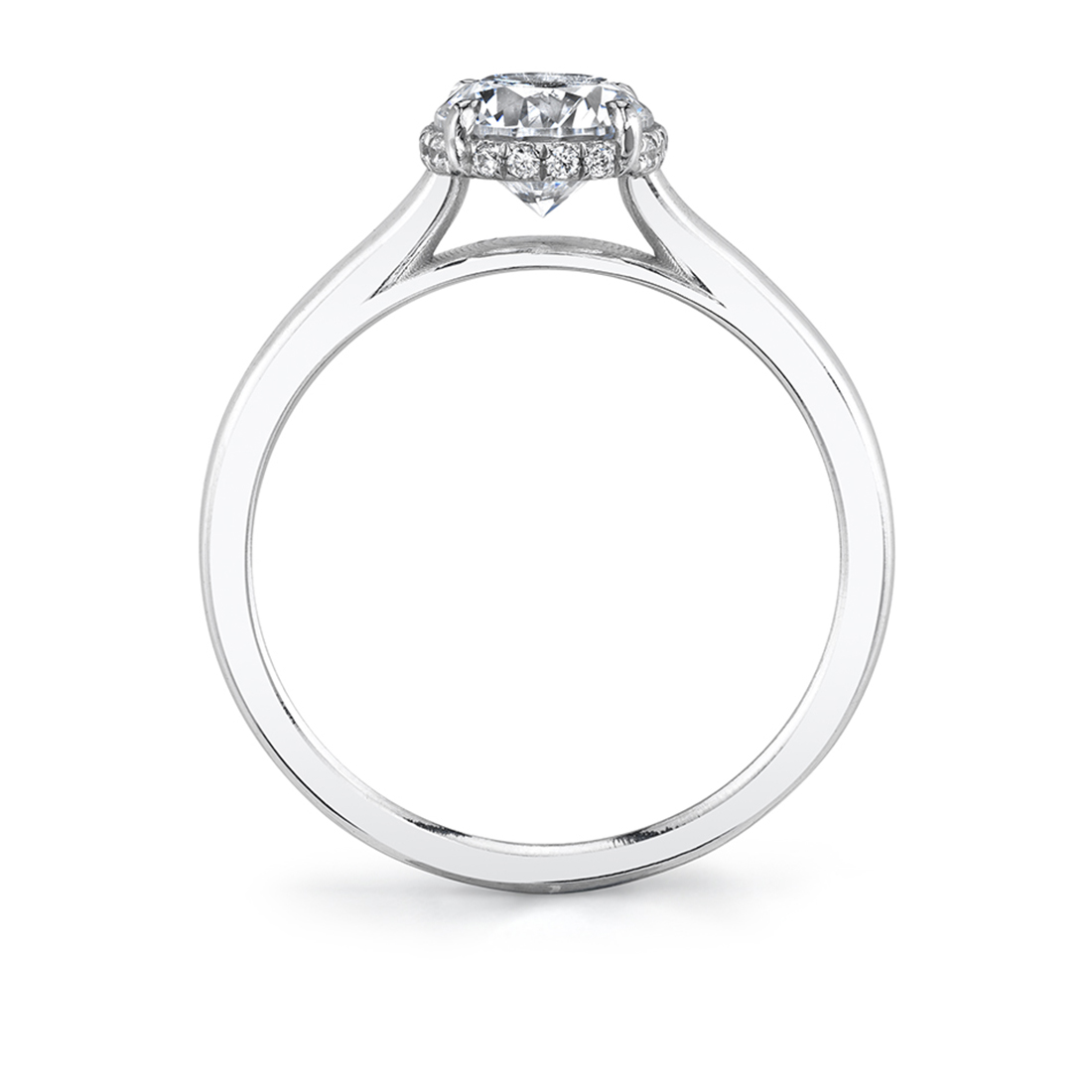 Profile image of a Solitaire Engagement Ring with hidden halo 