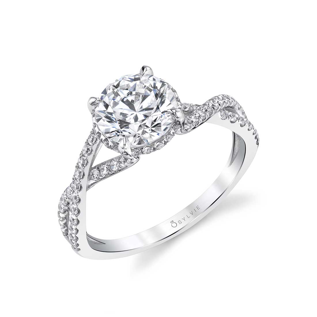 thumbnail image 2 of 3.55 Ct Moissanite Engagement Ring – 14K White Gold, Round Brilliant, Split Shank, GRA Certified 2 of 5