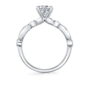 White Gold Unique Engagement Ring - Maya