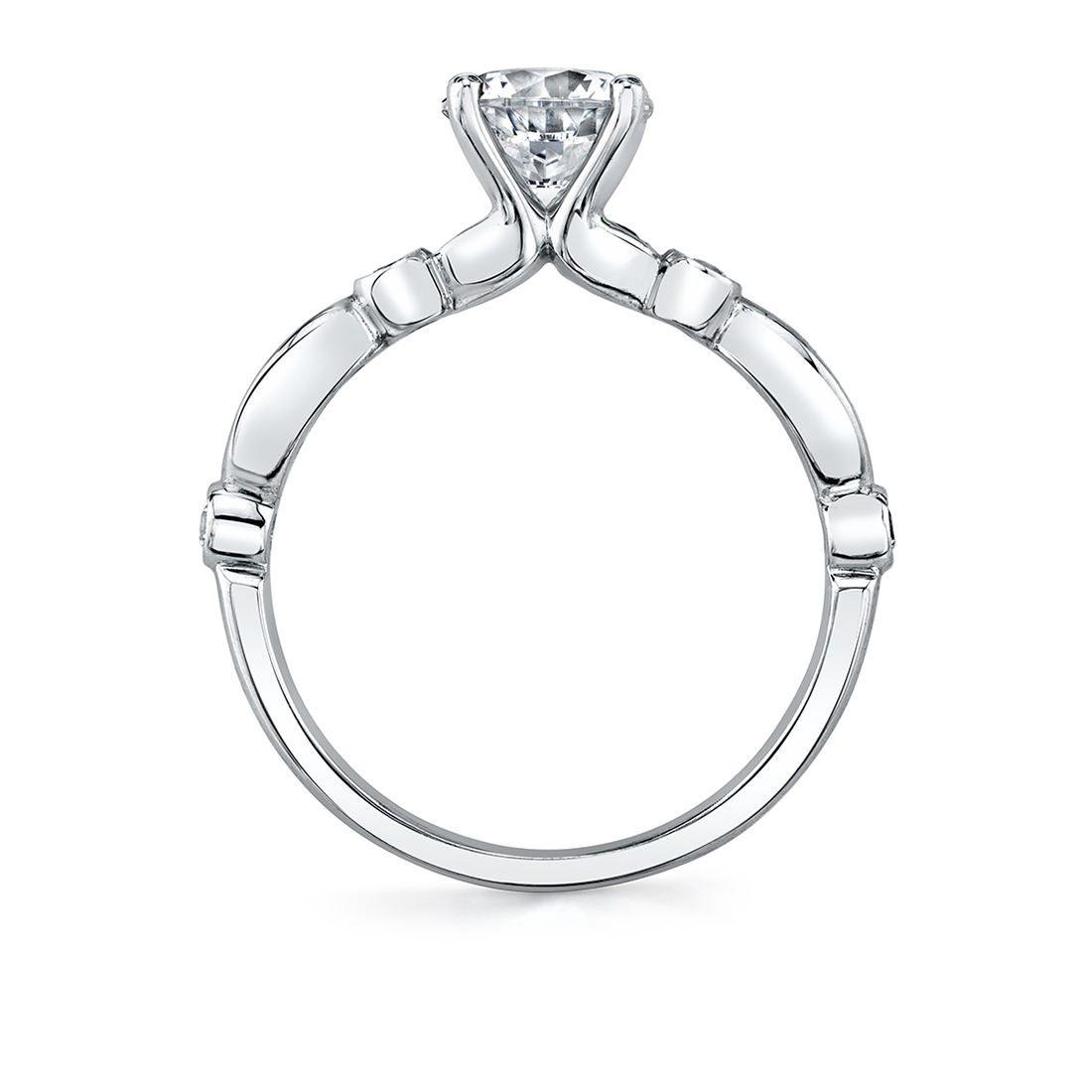 Side View of Unique Engagement Ring - Maya - Sylvie