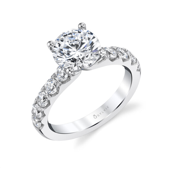 Profile image of a engagement ring with wide band - Aloria