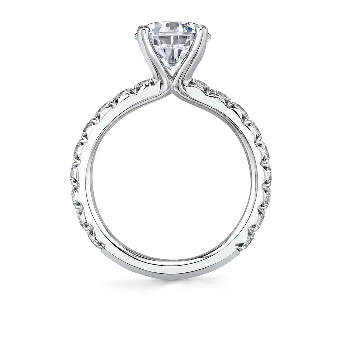 side view of a Wide Band Engagement Ring - Marlise
