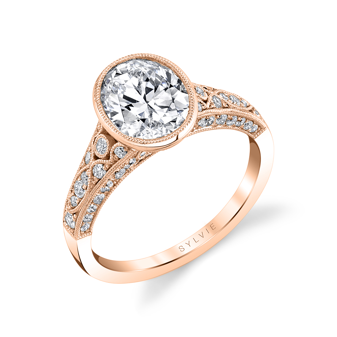 Bezel Set Diamond Ring-S1132lvie
