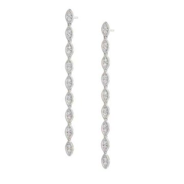 White Gold Vintage Inspired Gold Dangle Earrings