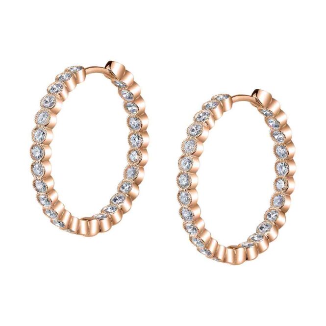 Diamond Hoop Earrings