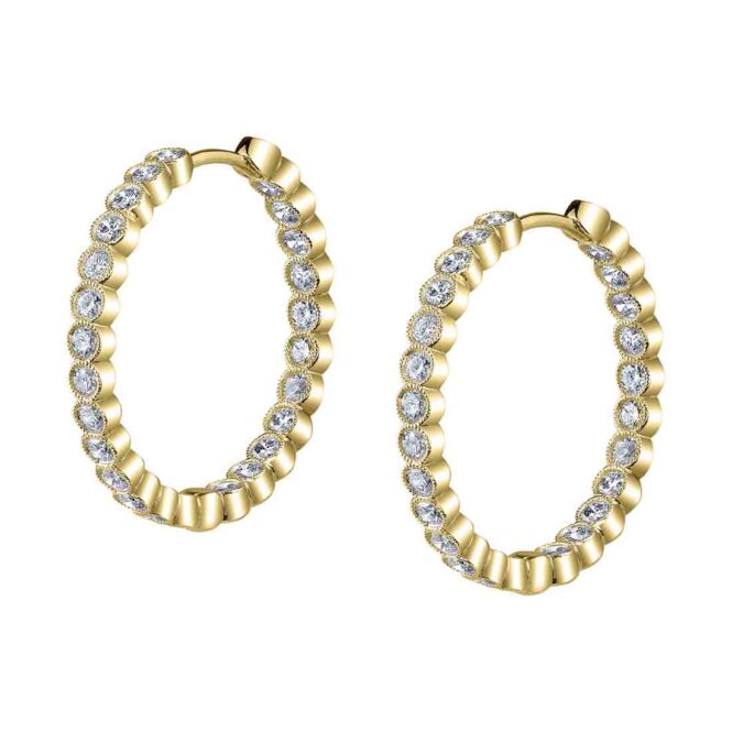 Diamond Hoop Earrings