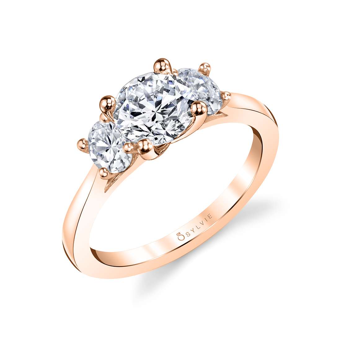 Trysor Platinum Diamond 3 Stone Engagement Ring (0.94ct) -
