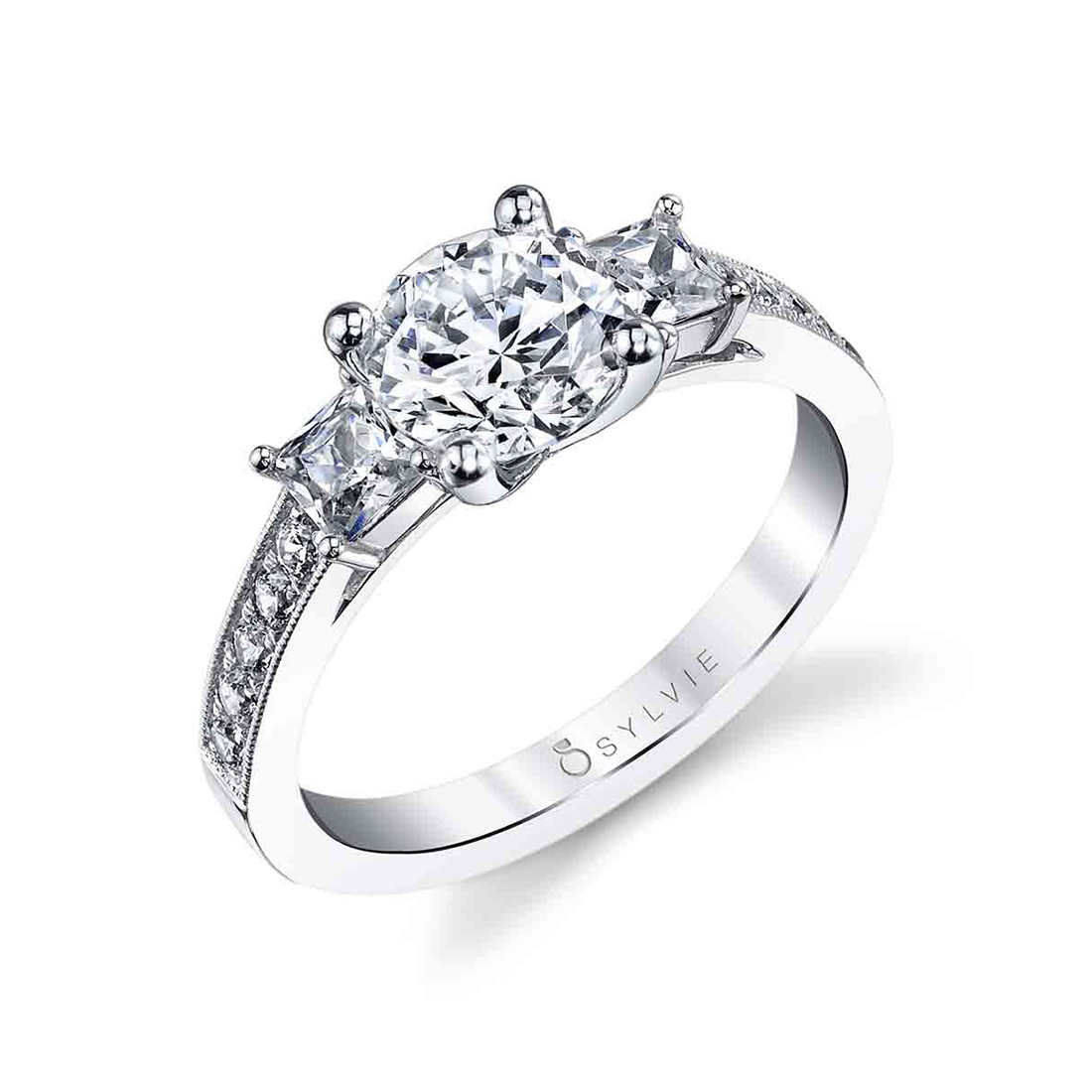 Fana Classic Three Stone Diamond Engagement Ring 3227 – Chalmers Jewelers