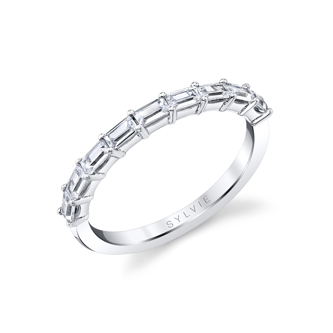 Sideways Baguette Eternity Band – Ring Concierge