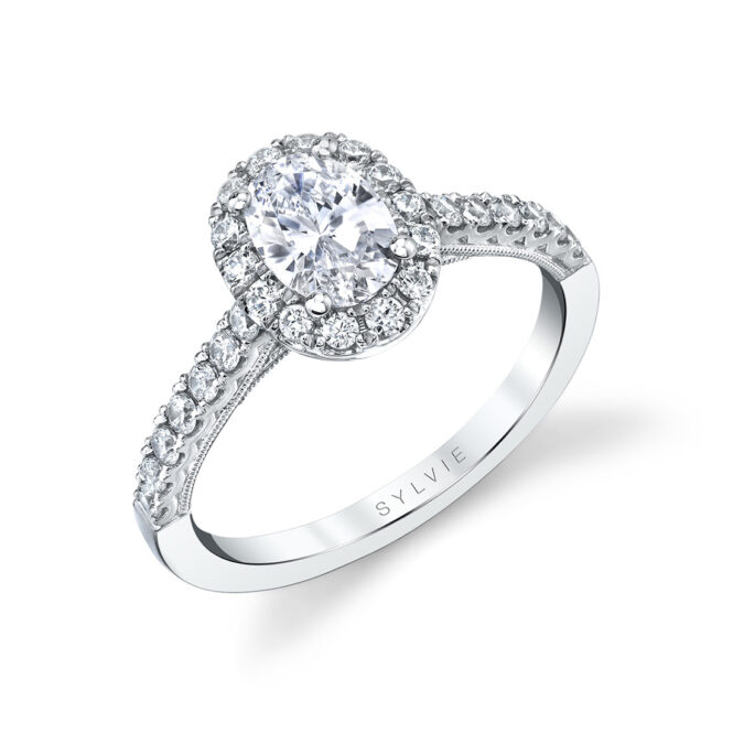 Cushion Cut Engagement Ring with Halo - Diandra