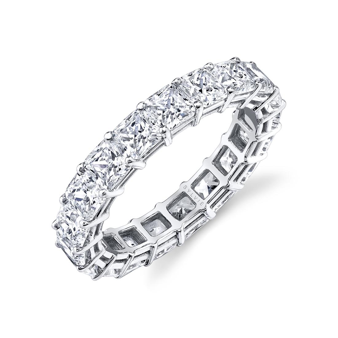 Asscher cut eternity band sales