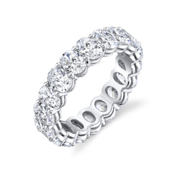 White Gold Oval Diamond Eternity Band