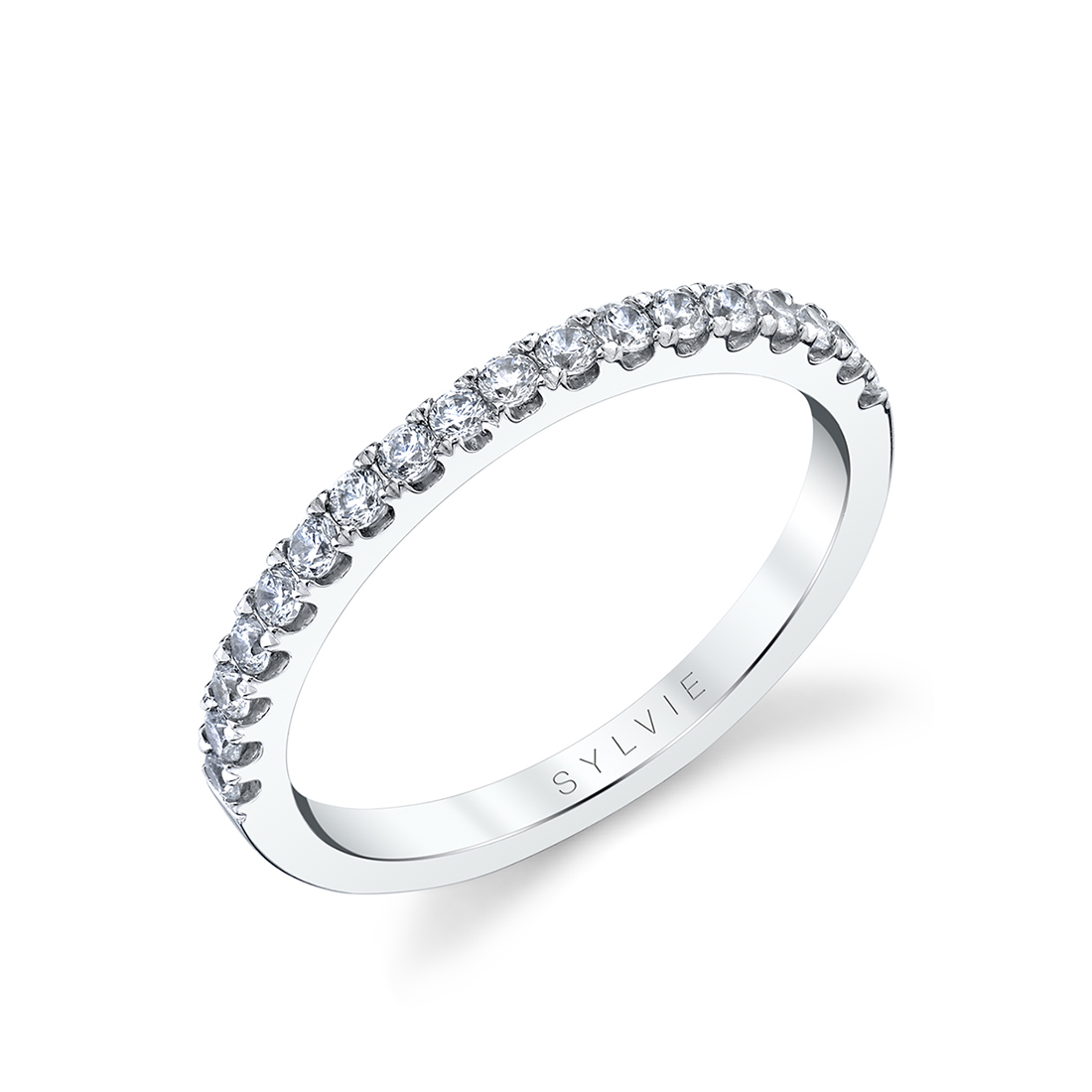 White Gold Classic Wedding Band- Leigh Ann