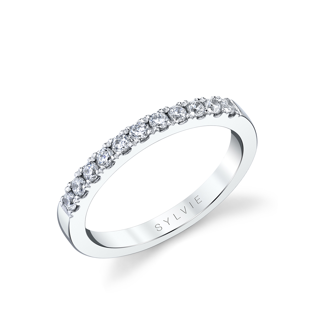 Oval Cut Three Stone Halo Engagement Ring with Baguettes - Vicky