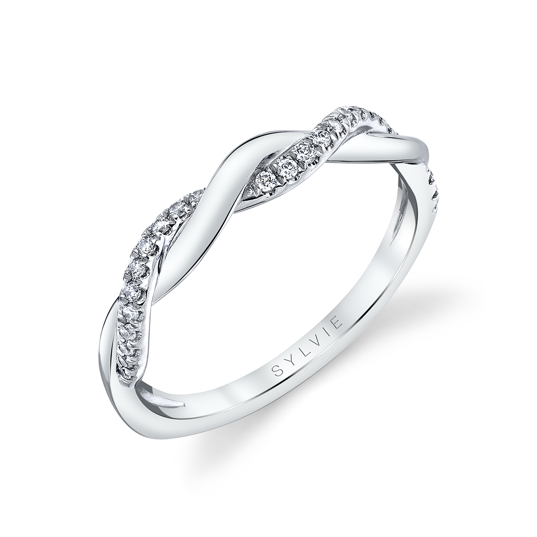 Women's Wedding Band with Diamond Twist Design | Jewelry by Johan - Jewelry  by Johan