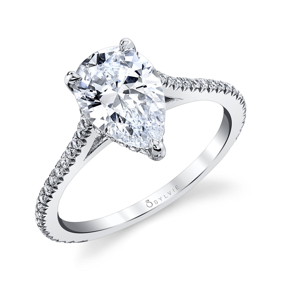 Trouvaille Collection Pear-Shaped Diamond Engagement Ring