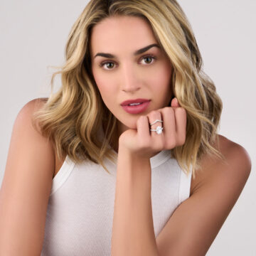 White Gold Curved Chevron Diamond Wedding Band