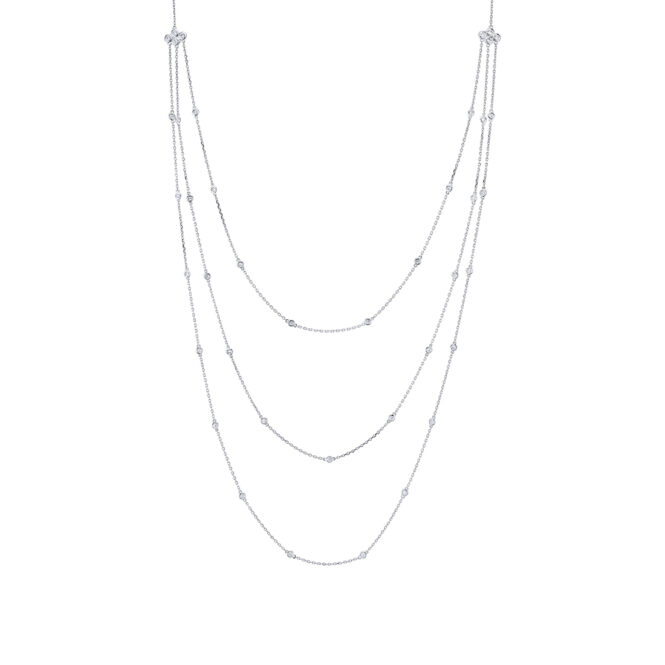 Layered Diamonds by the Yard Necklace
