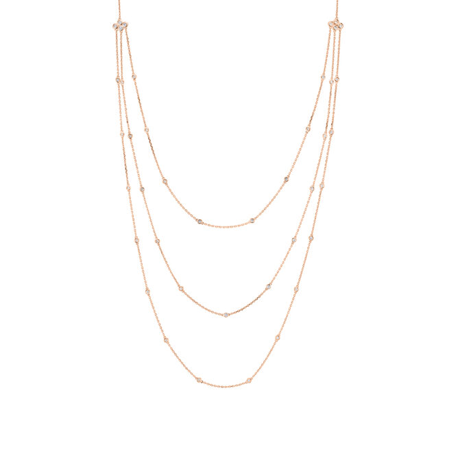 Layered Diamonds by the Yard Necklace