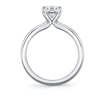 White Gold Round Cut Solitaire Engagement Ring