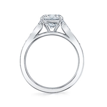 White Gold Marquise Cut Unique Engagement Ring - Esmeralda