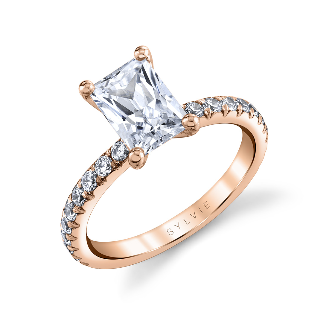Radiant Cut Classic Engagement Ring - Vanessa - Sylvie Jewelry