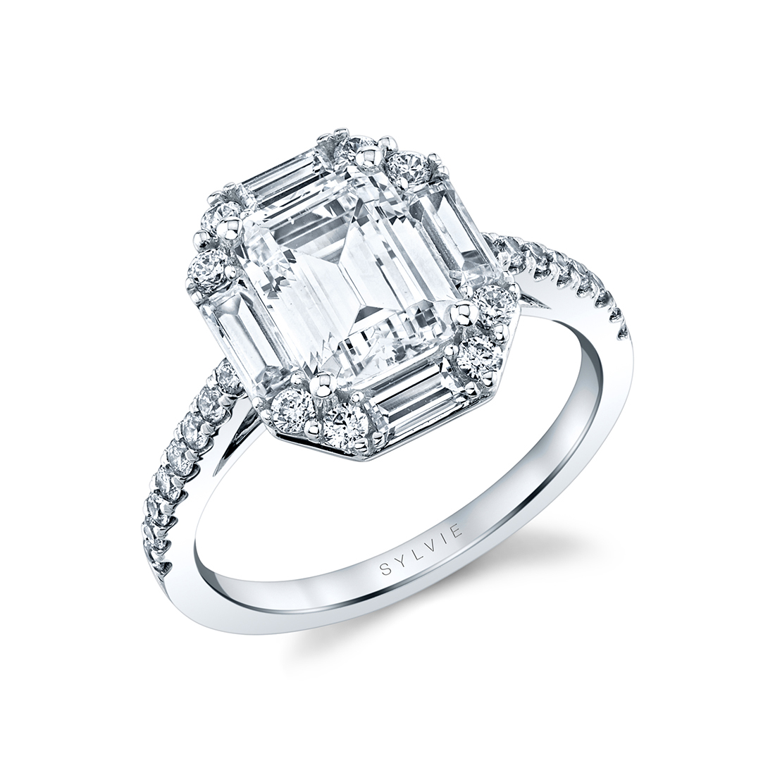 Emerald Cut Vintage Engagement Ring - Presley - Sylvie Jewelry