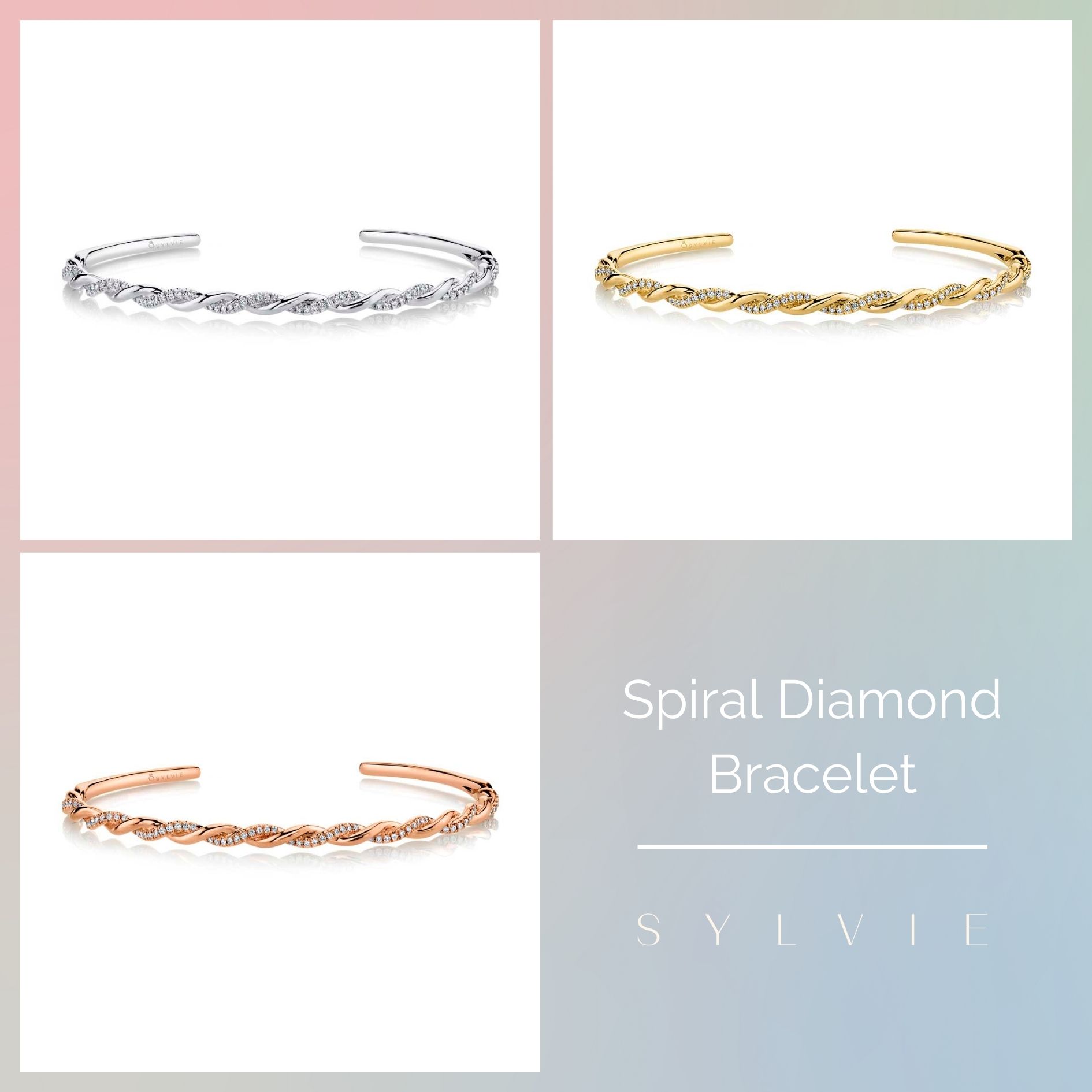 mother's day gift guide spiral diamond bracelet