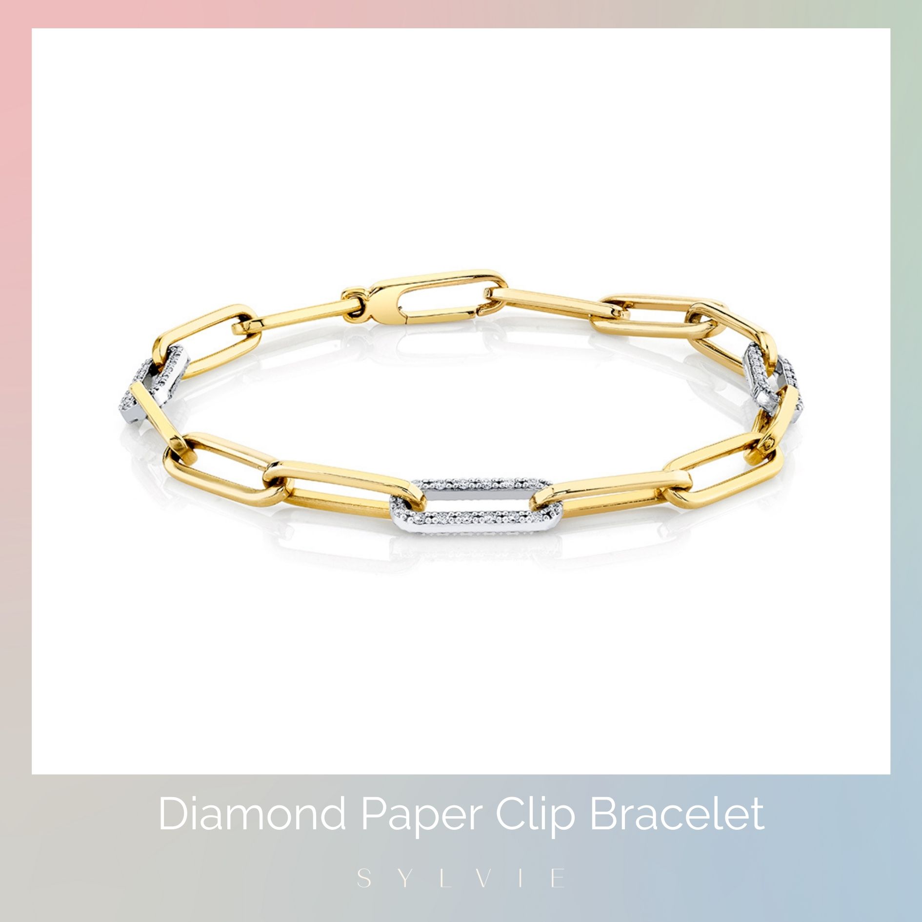 mother's day gift guide diamond paper clip bracelet