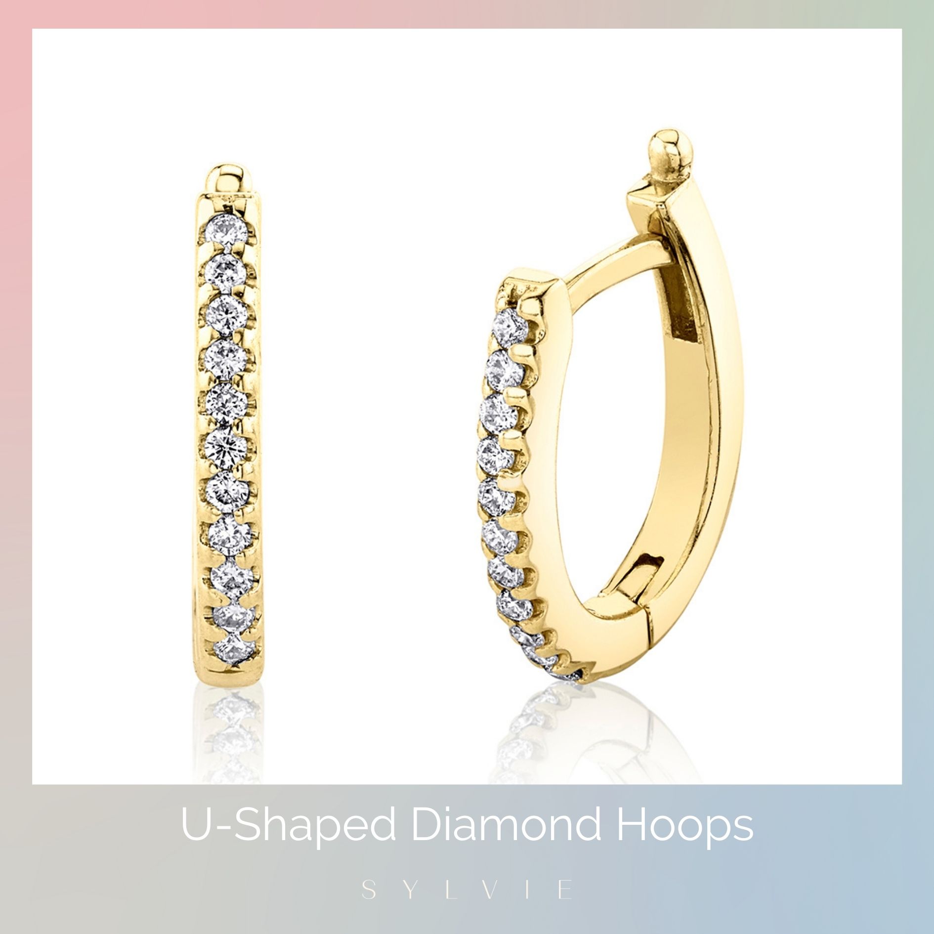 mother's day gift guide u-shaped diamond hoops