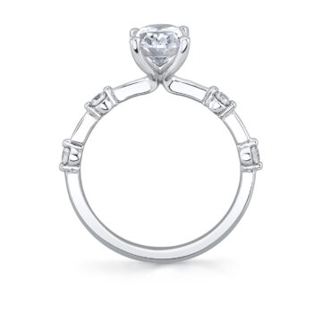 White Gold Oval Cut Diamond Engagement Ring - Eniko