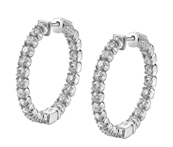 diamond hoop earrings